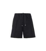 Black jacquard label pocket shorts