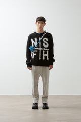Graffiti logo mohair wool sweater