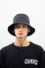 Black bucket hat
