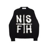 Graffiti logo mohair wool sweater