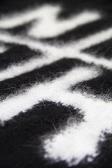 Graffiti logo mohair wool sweater