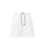 White jacquard label pocket shorts