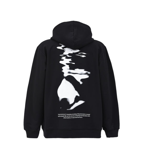 Black blurred girl hoodie