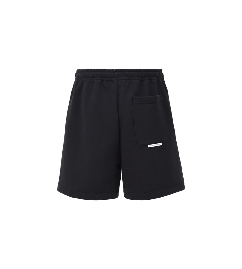 Black jacquard label pocket shorts