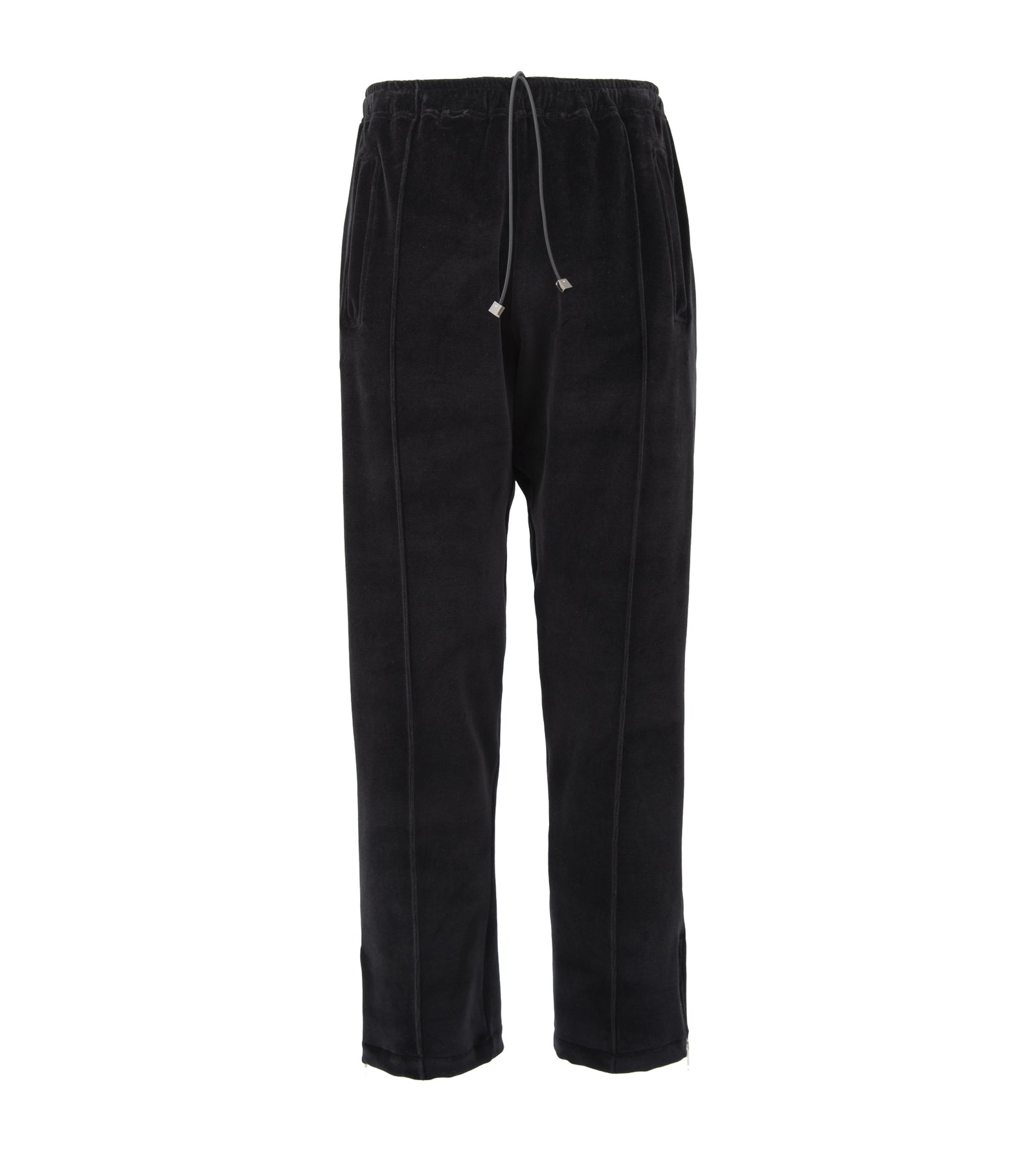 Black velour trackpants – NOT SAFE FOR HUMANS