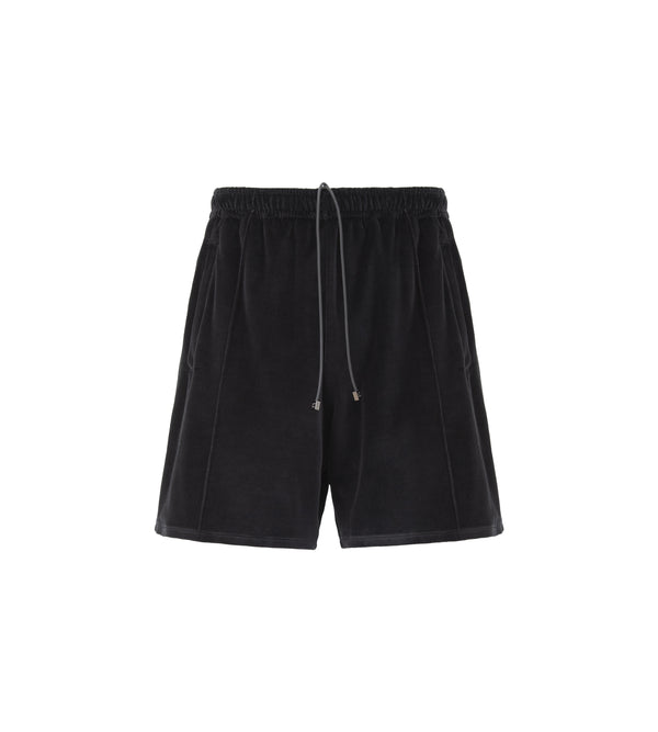 Black velour shorts