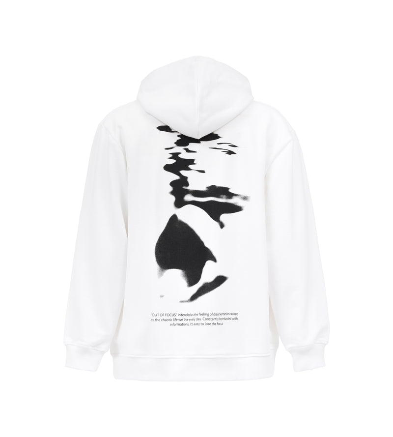 White blurred girl hoodie