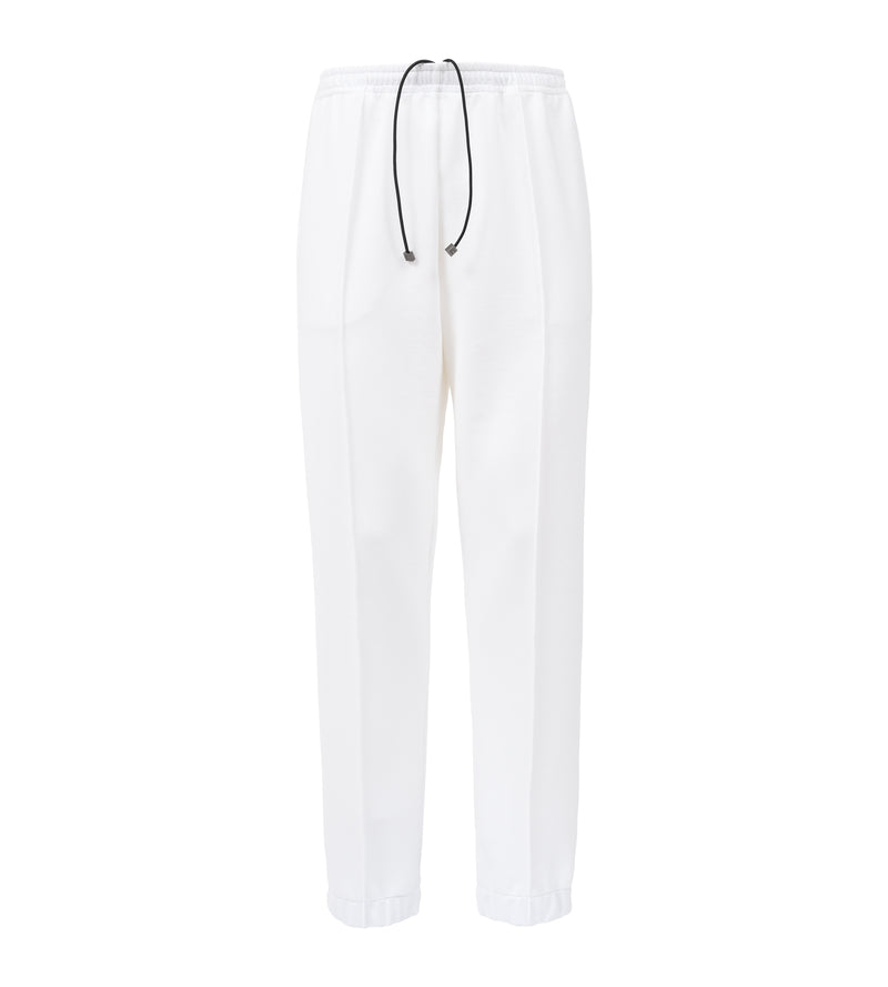 White jacquard label pocket pants